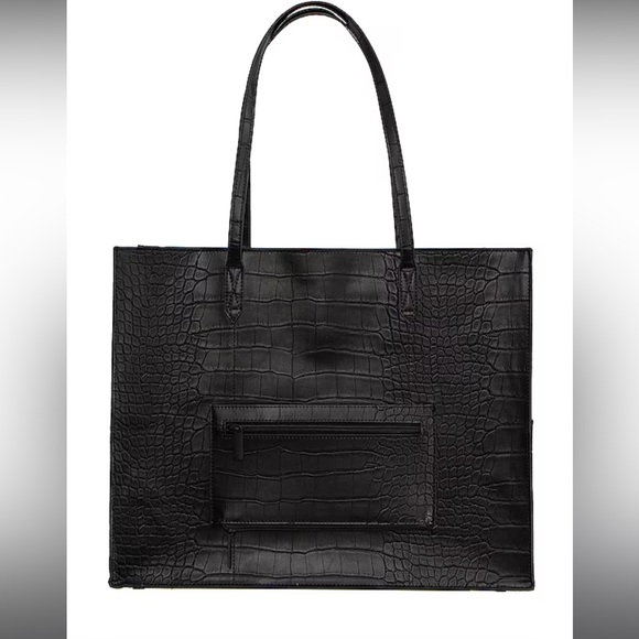 BEIS work tote in Black Croc - Picture 3 of 8